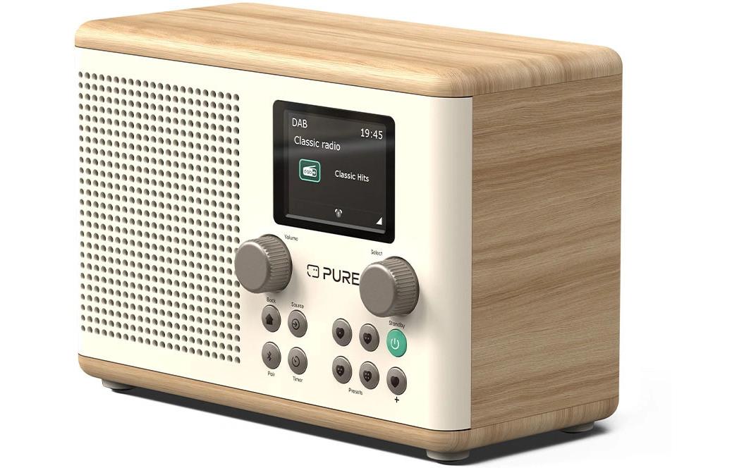Pure DAB+ Radio Classic H4 Weiss, BT 5.3, AUX, Timer,TFT-Farbdisplay