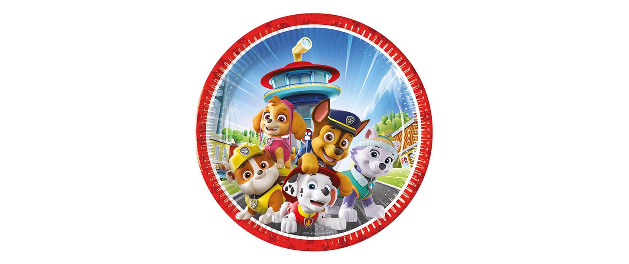 PawPatrol Pappteller D: 23 cm, 8 Stück, Papier