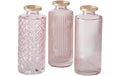 Boltze Vase Adore 1 Stück assortiert H 13 cm, Glas, Rosa/Gold