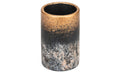 Wenko Zahnputzbecher Lacona Beton, Schwarz/Gold/Grau