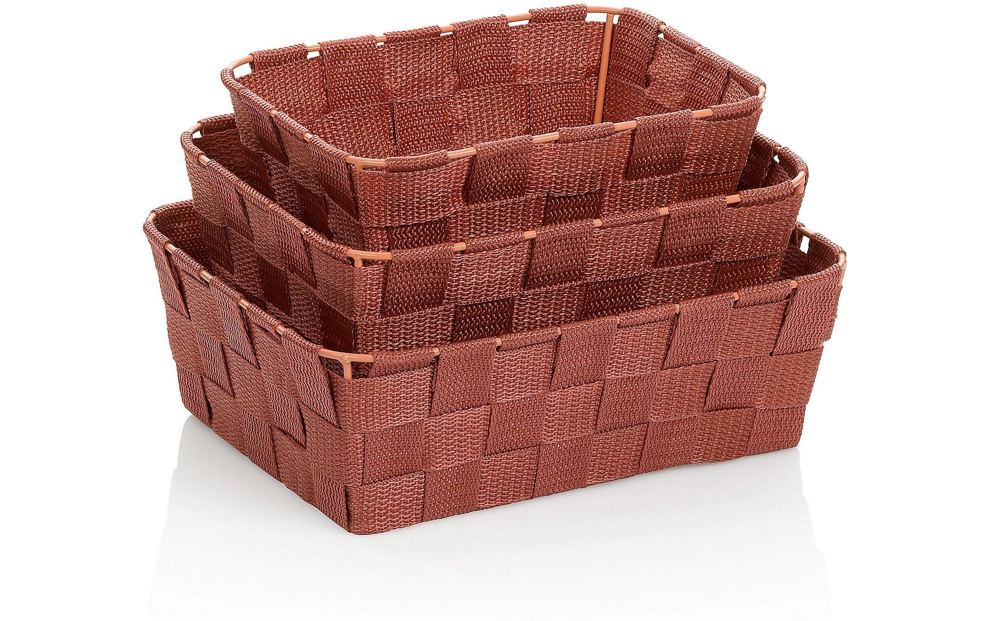 Kela Bad-Utensilienhalter Alvaro 3-teiliges Set, Terra