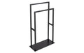 Wenko Handtuchhalter Rivaltana Edelstahl, Schwarz, 46 x 20 x 80 cm