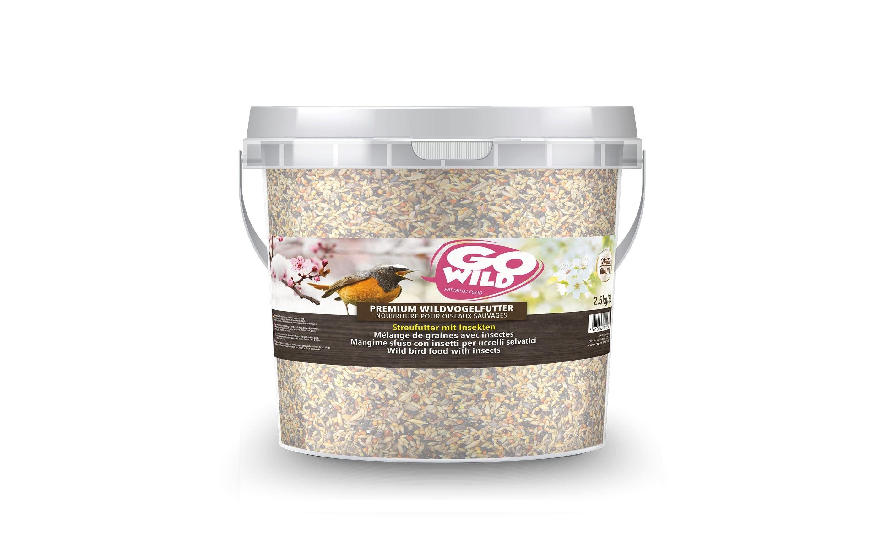 GoWild Wildvogelfutter Insekten 2.5 l Eimer