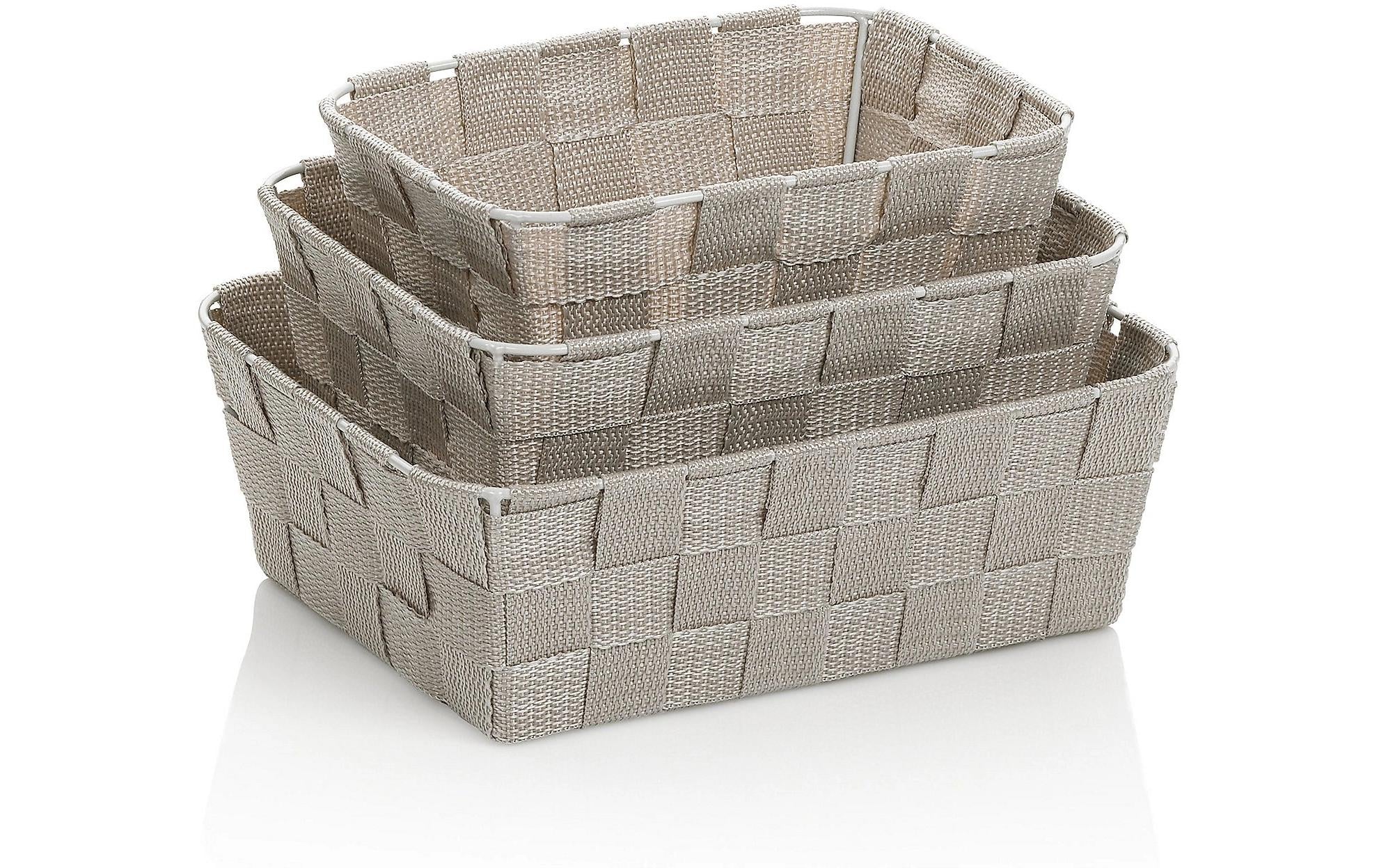 Kela Bad-Utensilienhalter Alvaro 3-teiliges Set, Silbergrau