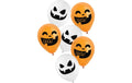 Folat Halloween Ballon BoOo mehrfarbig, Latex, 6 Stück