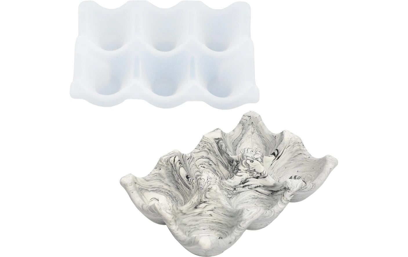 Jesmonite Giessform Silikon Eierbox 14,5cm x 10cm