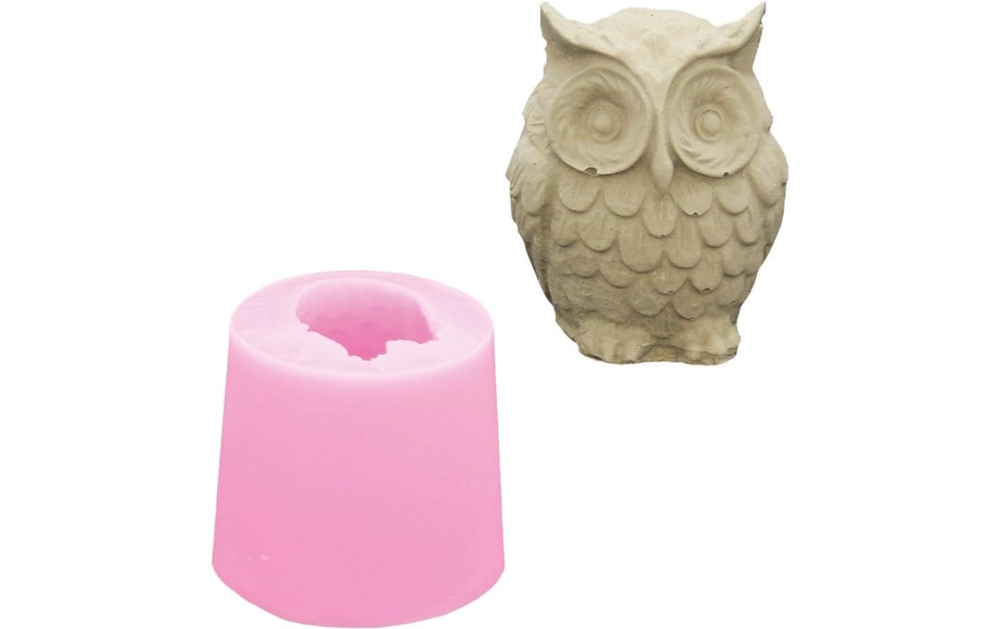 Jesmonite Giessform Eule 5,5cm x 6,5cm x 6,5cm