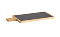 Zeller Present Servierplatte eckig Bambus/Schiefer, 40 x 19 x 1,5 cm