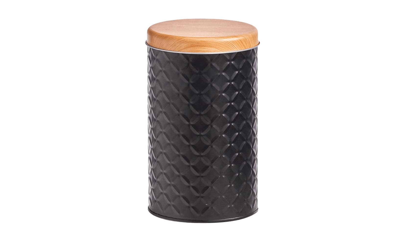 Zeller Present Vorratsdose Scandi Metall, Ø 10,7 x 18 cm, 1370 ml, Schw.