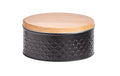 Zeller Present Vorratsdose Scandi Metall, Ø 20 x 9,3 cm, 2000 ml, Schwarz