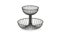 Zeller Present Früchtekorb Etagere Metall, Ø 32 x 25,8 cm, Schwarz