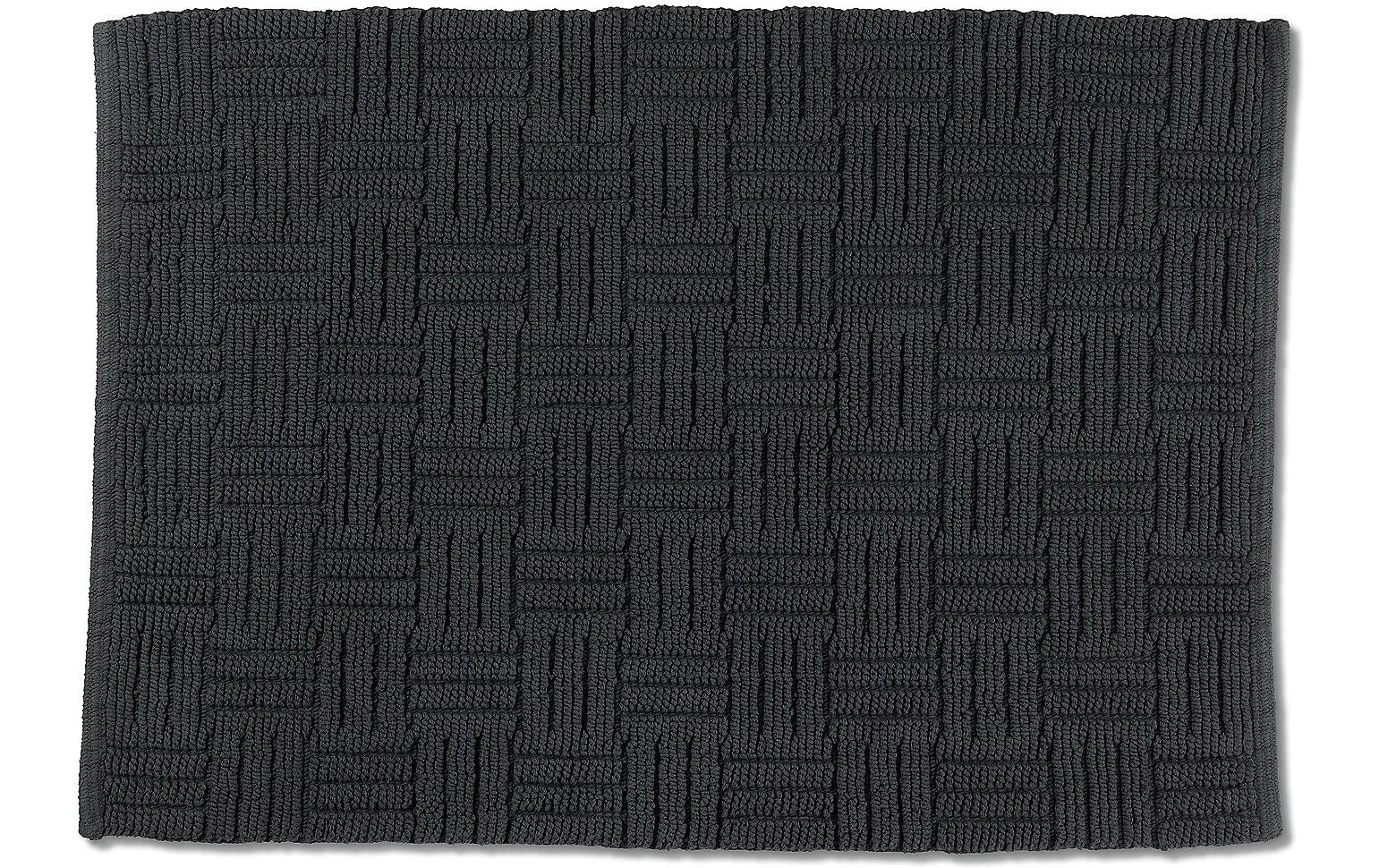 Kela Badteppich Leana 100% Baumwolle, 80x50cm, Granitgrau