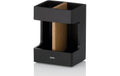 Kela Zahnbürstenhalter Cube Schwarz Poly/Eichenholz, L8,5 / B6,5 / H11,5 cm