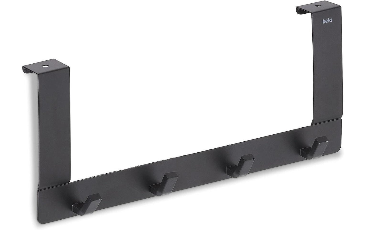 Kela Garderobenleiste Colgar 30 cm Metall, Schwarz, 4 Haken