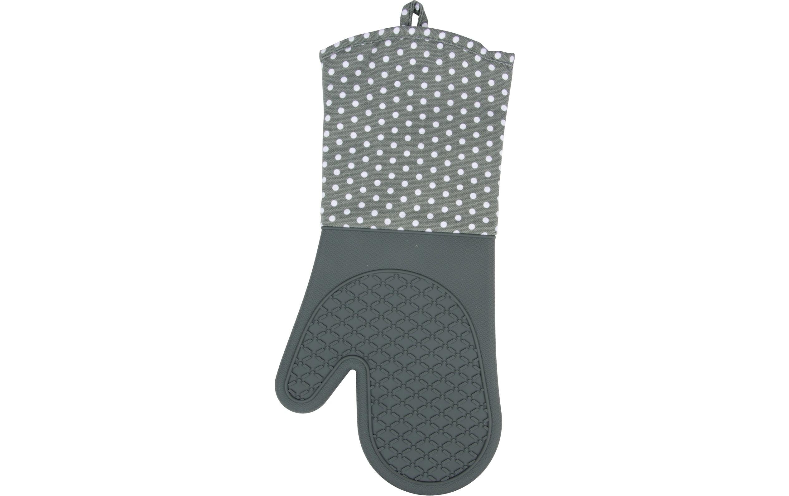 Wenko Küchenhandschuhe Punkte 2er Set, 18,5 x 37,5 cm, Grau