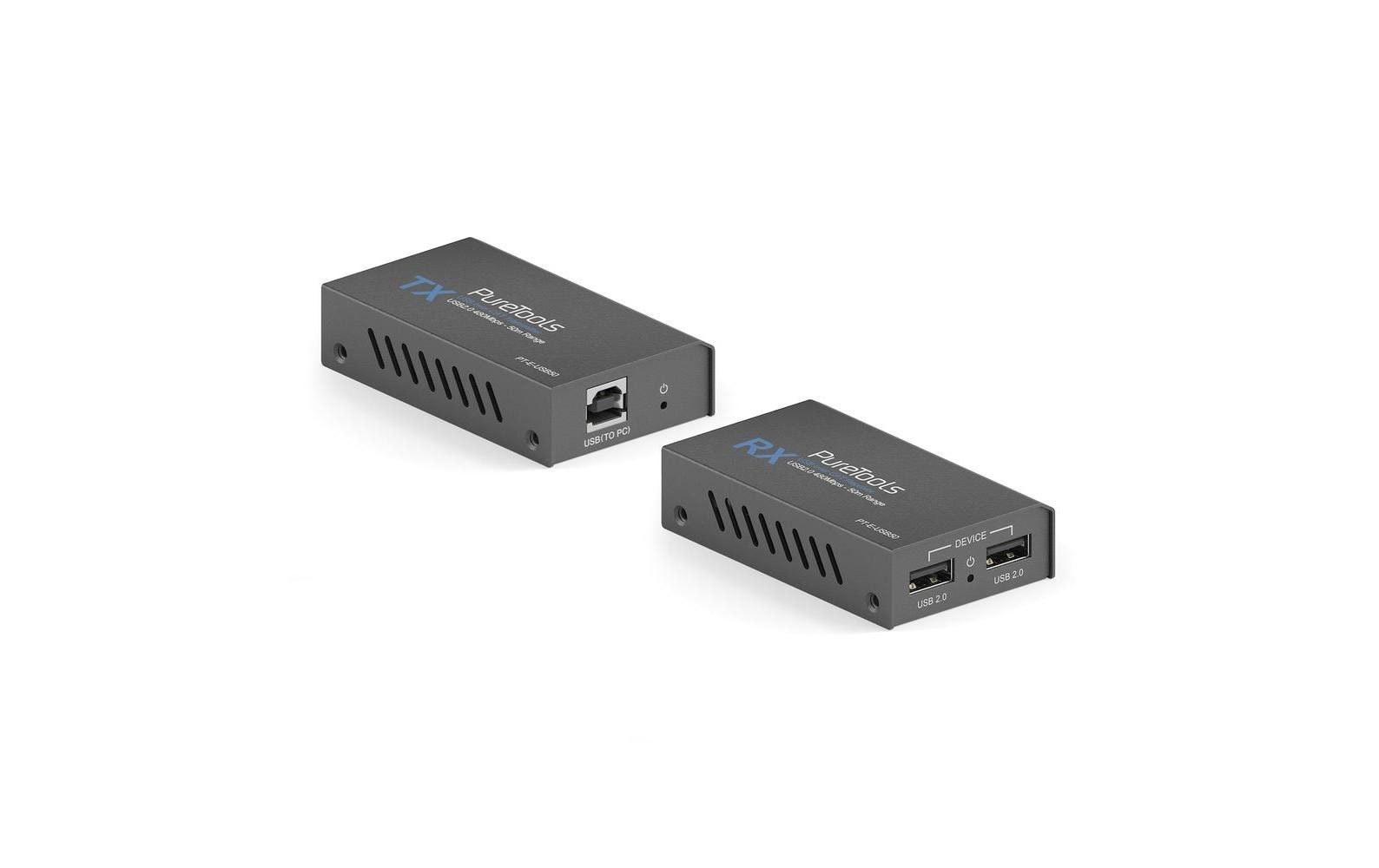PureTools PT-E-USB50 USB2.0 Extender Set, 50m Reichweite