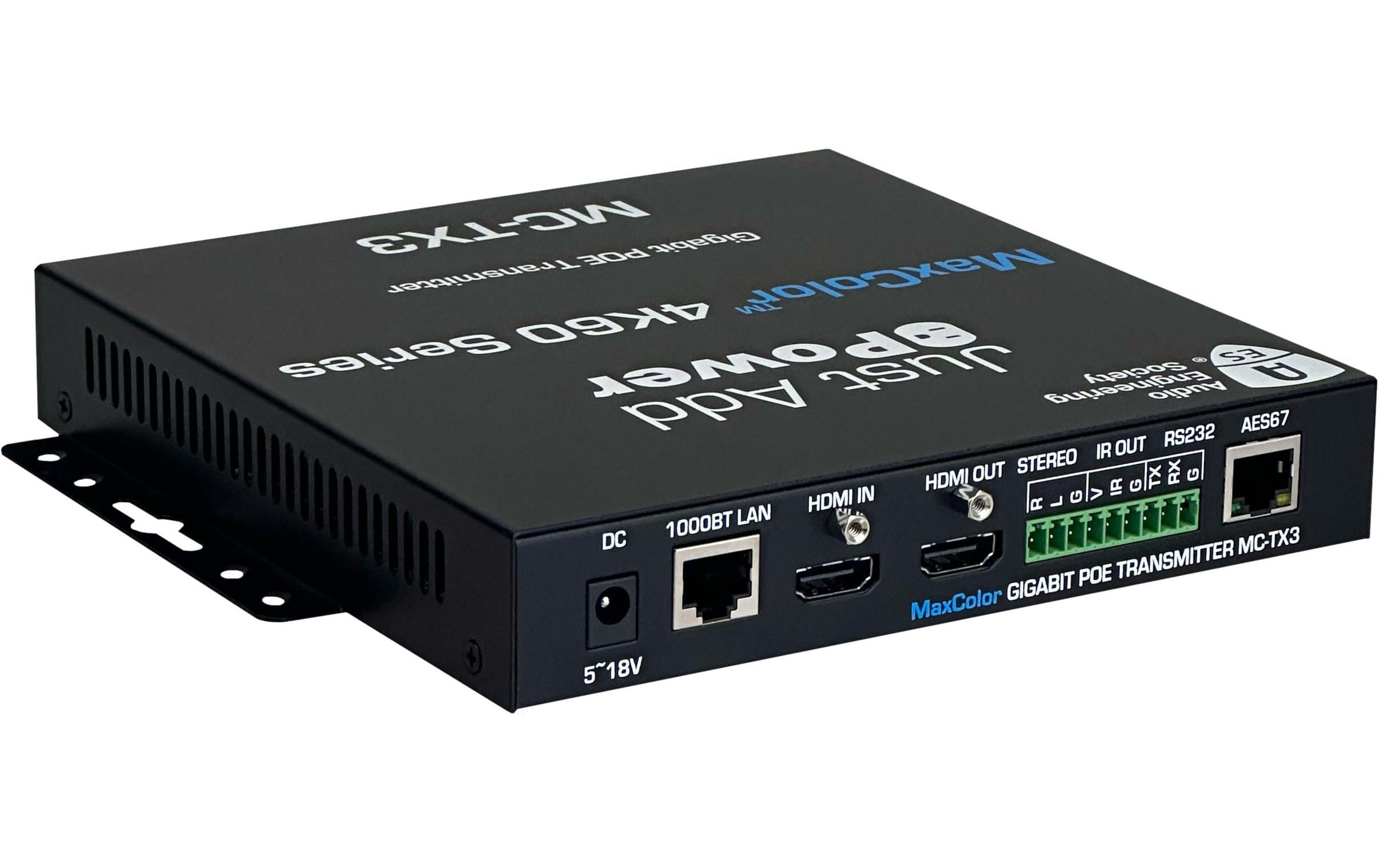 Just Add Power JP-MC-TX3 4K60-Sender mit AES67,RS232, IR, CEC, HDMI