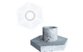 Jesmonite Giessform Silikon Kerzenhalter 10cm x 5cm x 8,2cm
