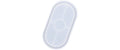 Jesmonite Giessform Silikon Schale/Untersetzer, 18x9.5cm, oval