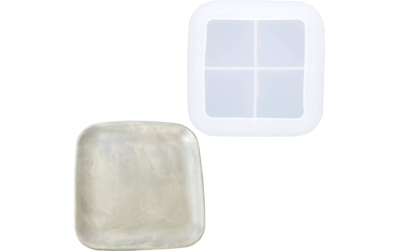 Jesmonite Giessform Silikon Schale 11 x 11 cm