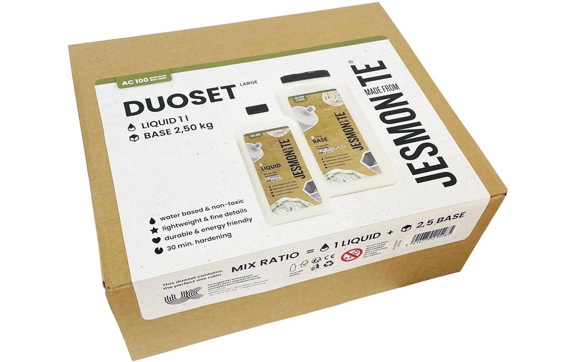 Jesmonite Starterset Basisflüssigkeit 1 kg + Pulverbasis 2.5 kg, AC100