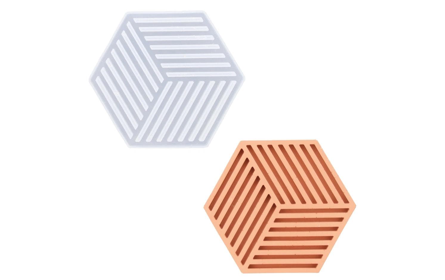 Jesmonite Giessform Silikon Topfuntersetzer 16x14cm, Hexagon