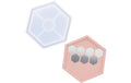 Jesmonite Giessform Silikon Untersetzer Hexagon, 11,5 cm x 10cm