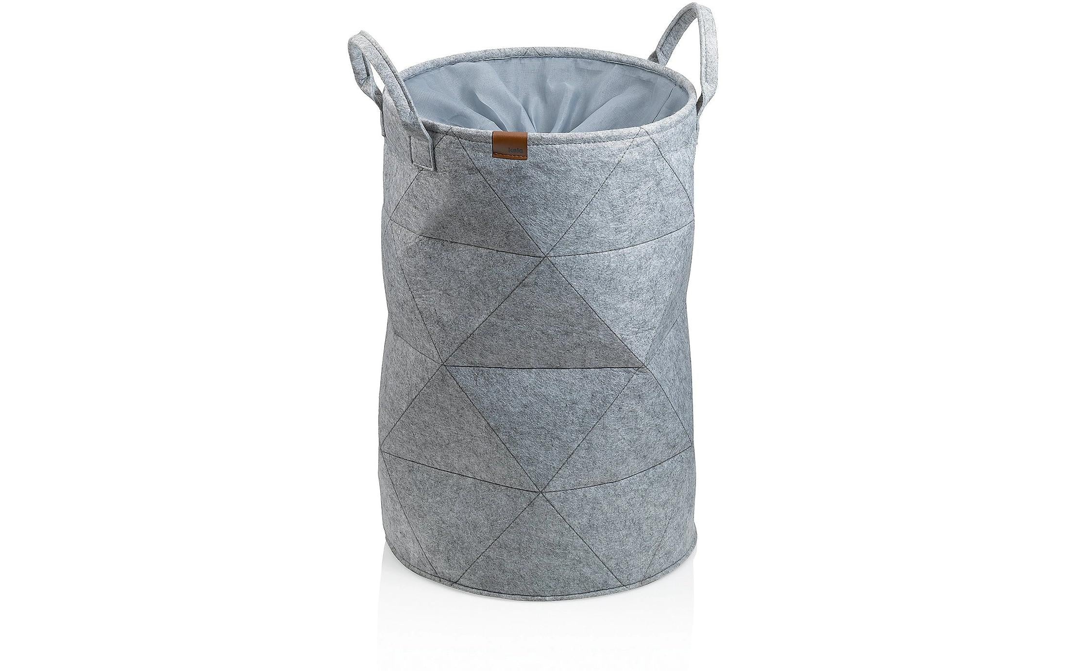 Kela Wäschesack Fay 100% Polyester Filz, Hellgrau