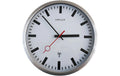 UNILUX Wanduhr Station Metallgrau funkgesteuerte, m. Quarzuhrwerk