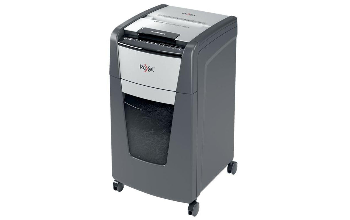 Rexel Aktenvernichter Optimum Autofeed+300X 4x26mm Partikelschnitt