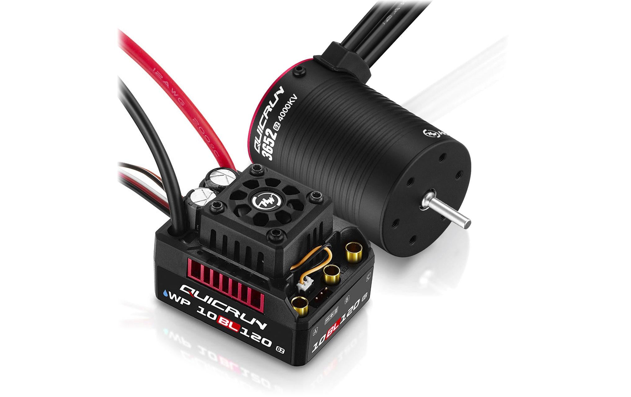 Hobbywing Combo WP10BL120G2 mit 3652SL-4000KV-G2