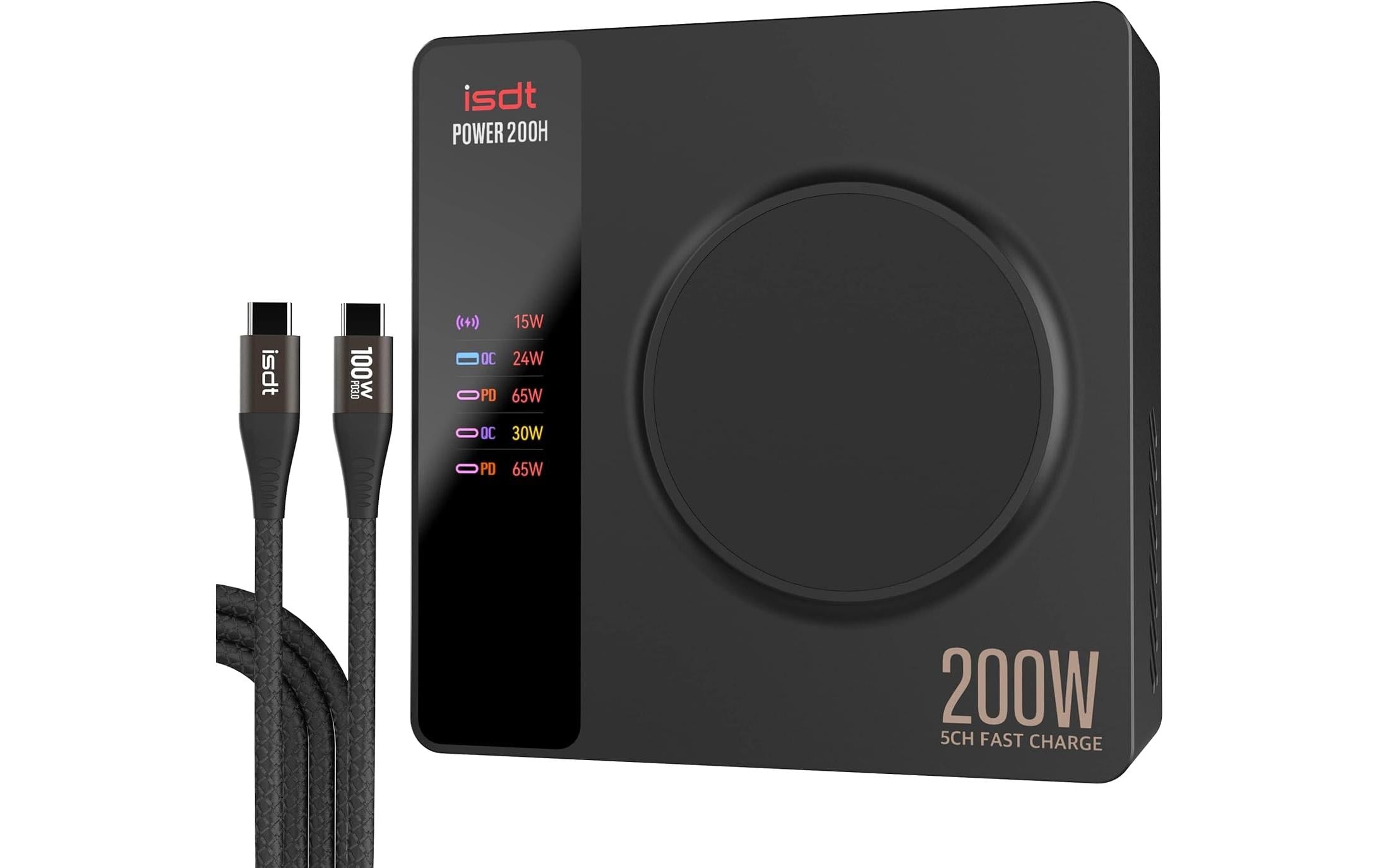iSDT Power 200 H USB-C output C1, C2 Max 65W C3 Max 100W