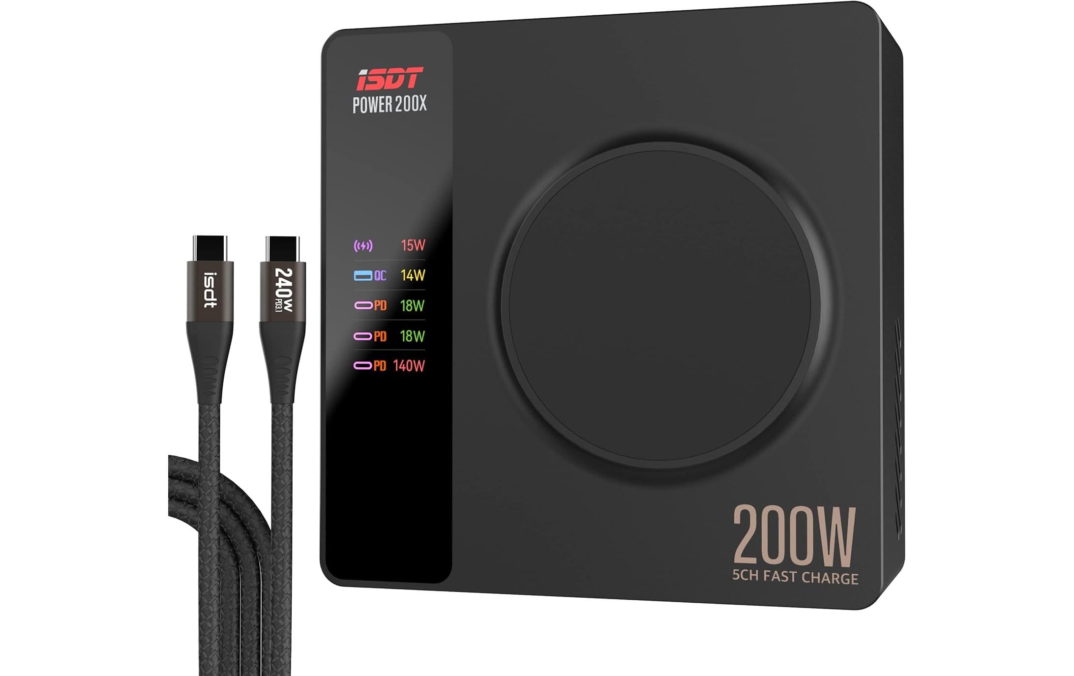 iSDT Power 200 X USB-C output C1, C2 Max 65W C3 Max 140W
