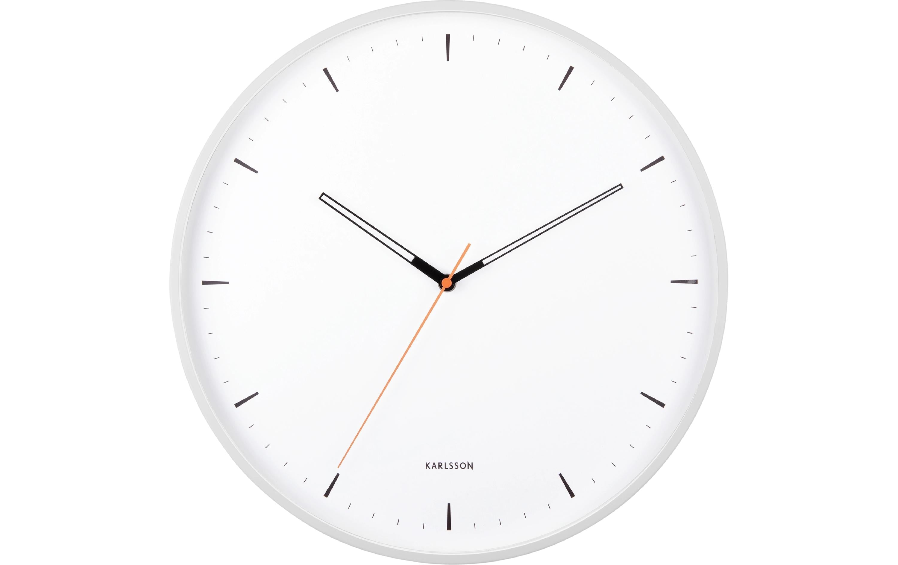 KARLSSON Wanduhr Calm 40x4.5cm, exkl. 1xAA, Matt white