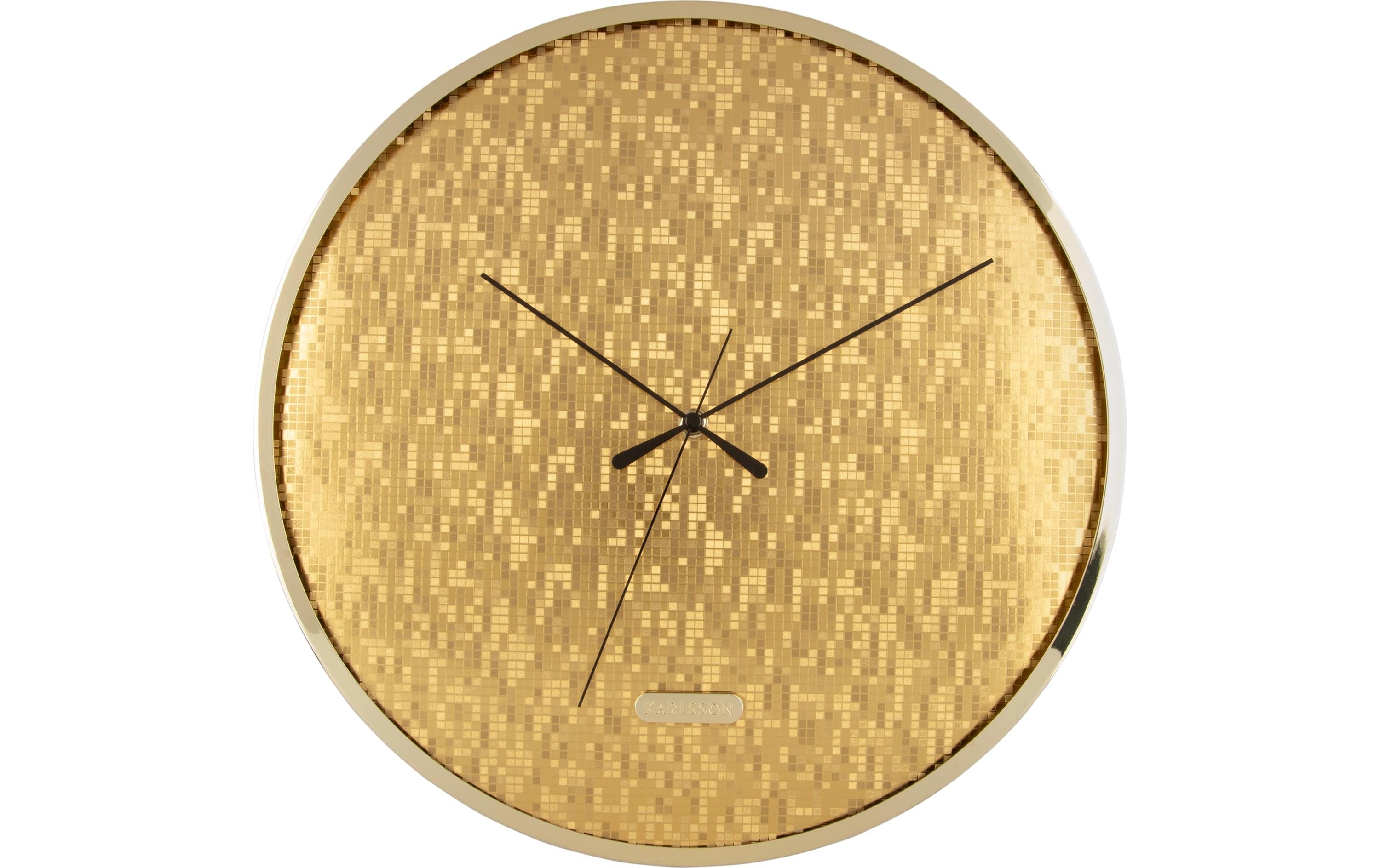 KARLSSON Wanduhr Disco Bling Bling 40x4.5cm, exkl. 1xAA, Gold