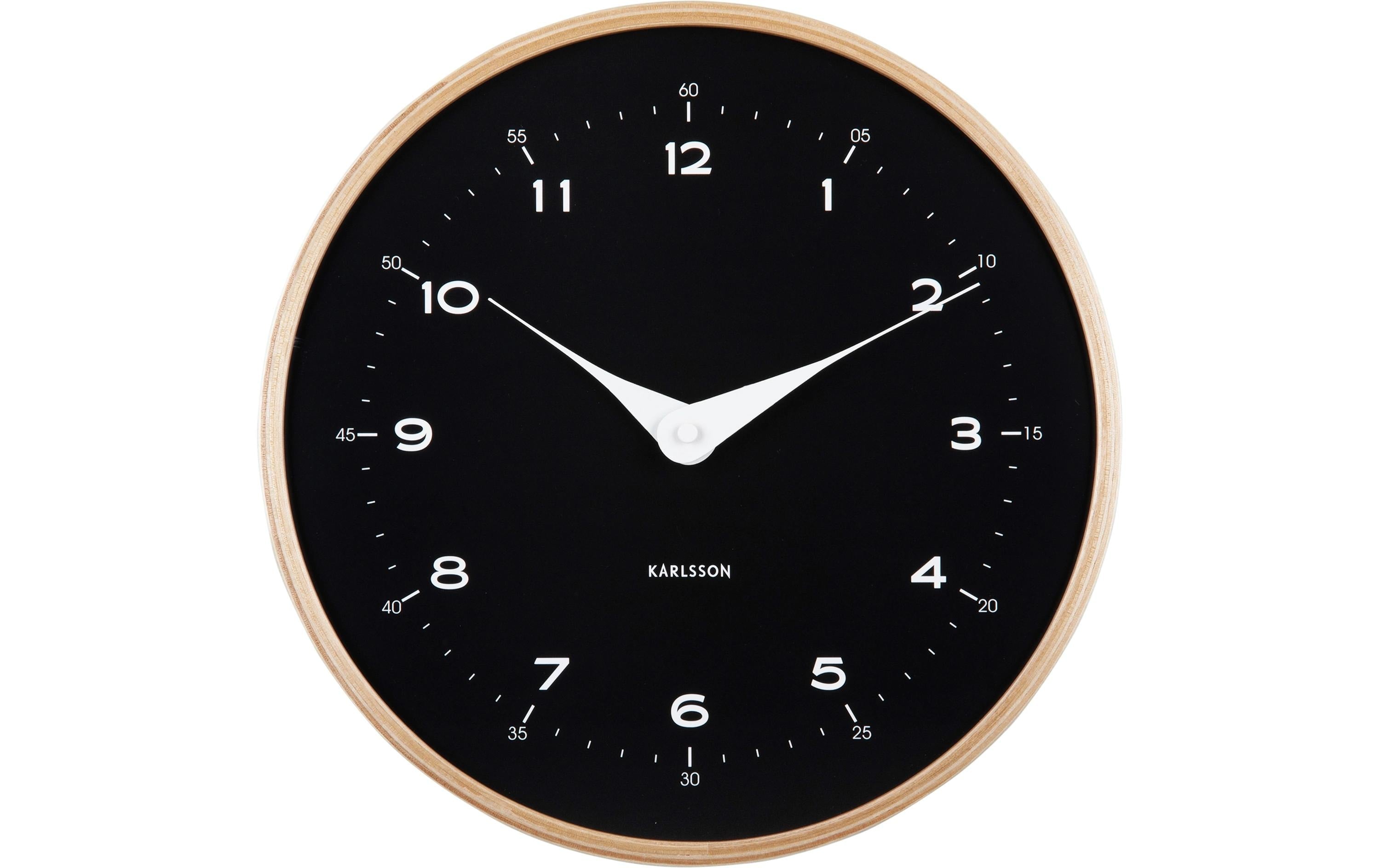 KARLSSON Wanduhr Osado Dome 30x4.3cm, exkl 1xAA, Black