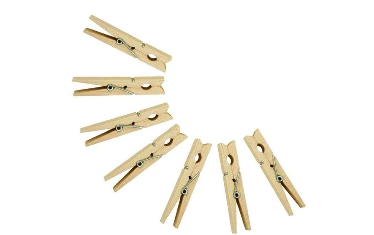 MSV Wäscheklammer aus Holz 36 Stück, 7 cm