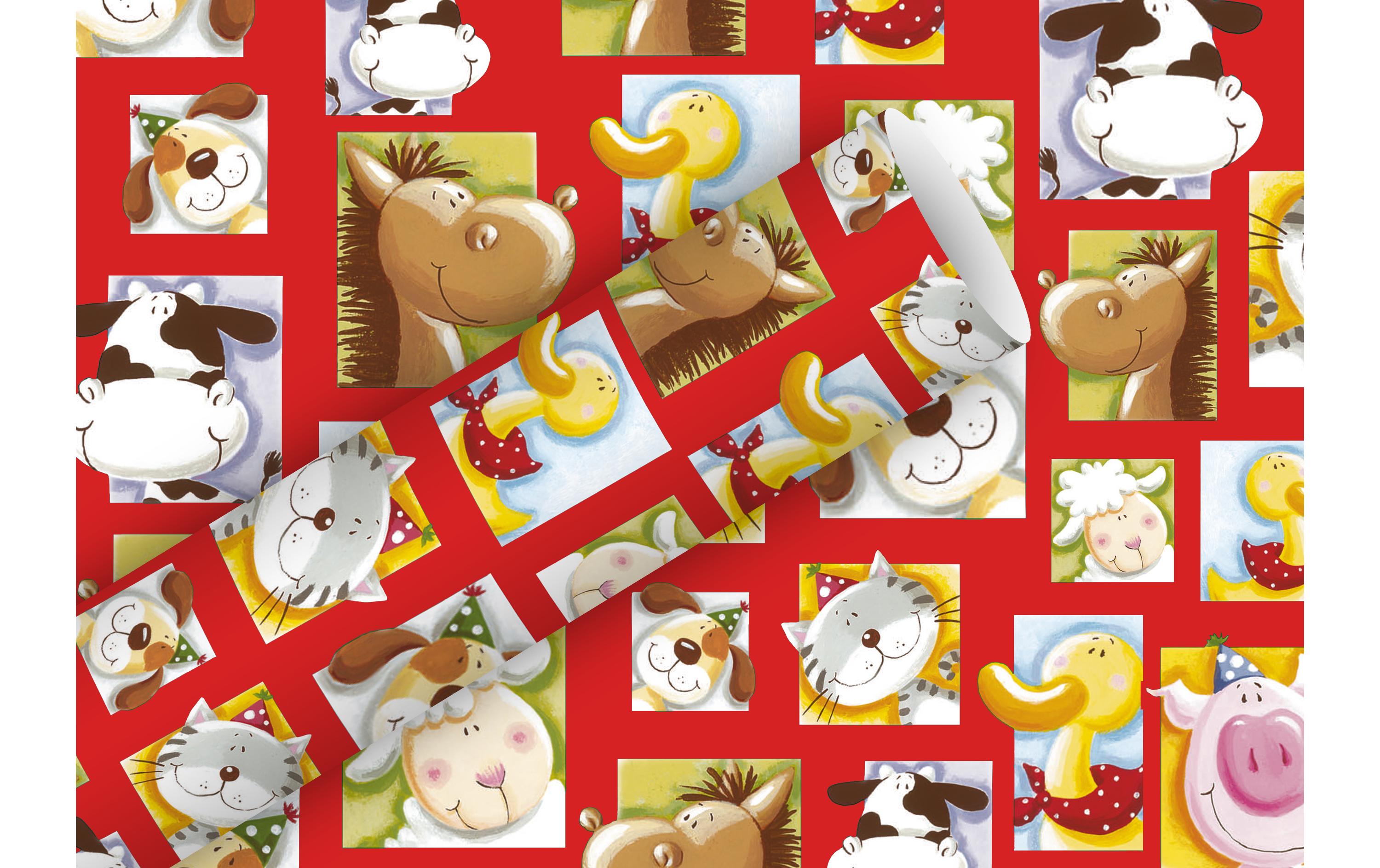 B+C Geschenkpapier 2  m x 70 cm My Farm,  70 gm2