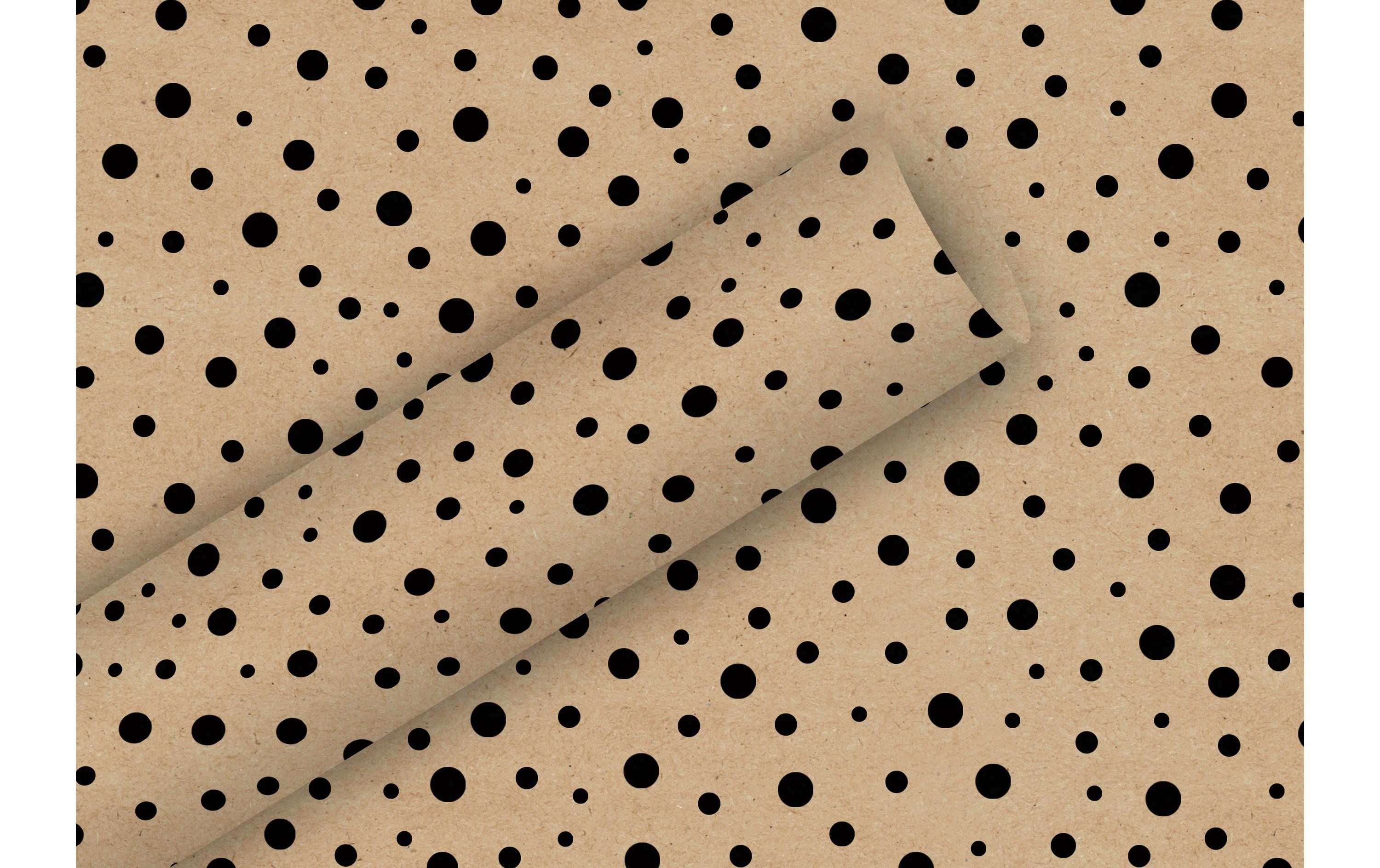 B+C Geschenkpapier 2  m x 70 cm By Nature Kraft Polka Dots, 70gm2