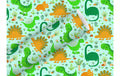 B+C Geschenkpapier 2  m x 70 cm Funny Dinos softmint, 80 gm2