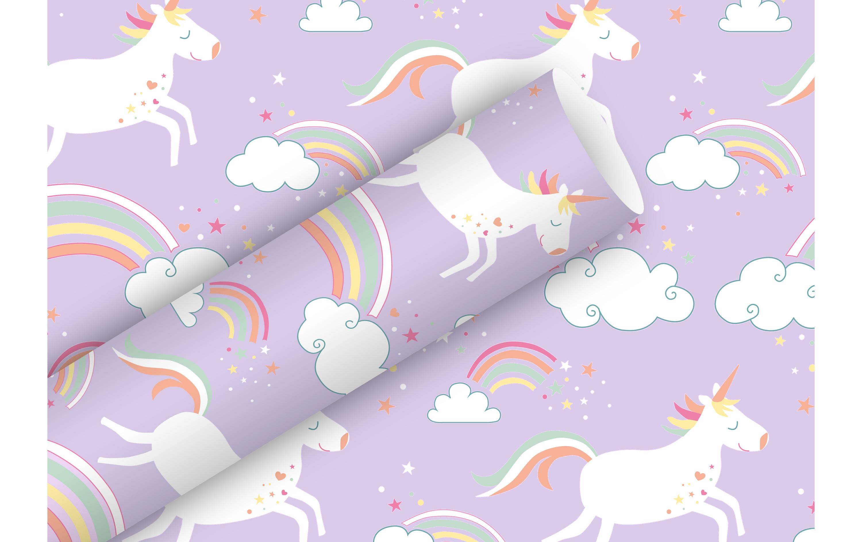 B+C Geschenkpapier 2  m x 70 cm Unicorn, 80 gm2