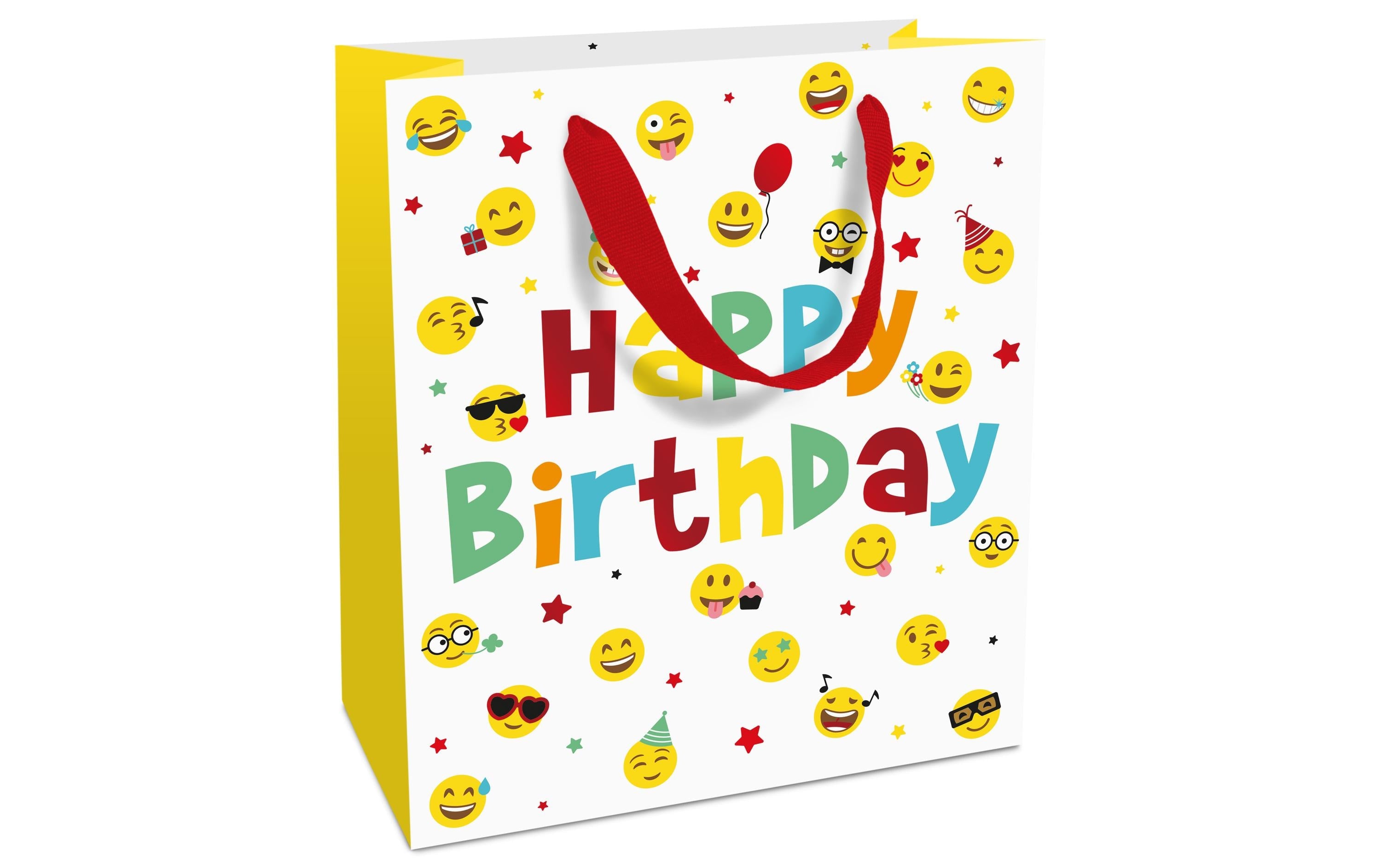 B+C Geschenktasche Birthday Smileys Grösse: 18x21x8cm
