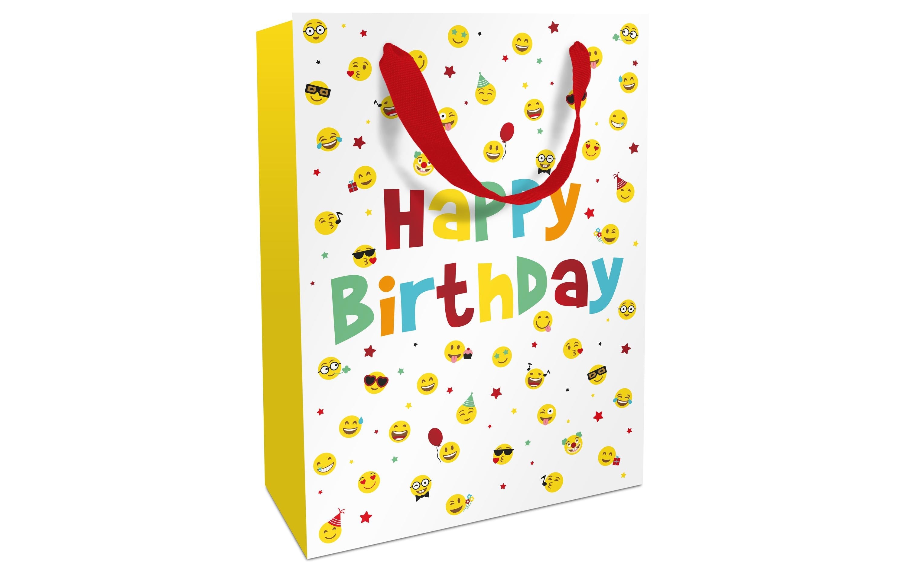 B+C Geschenktasche Birthday Smileys Grösse:  26x36x13 cm