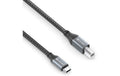 Sonero USB-C - USB-B Kabel, 5.0m Nylon Mantel, USB 2.0, 480Mbps