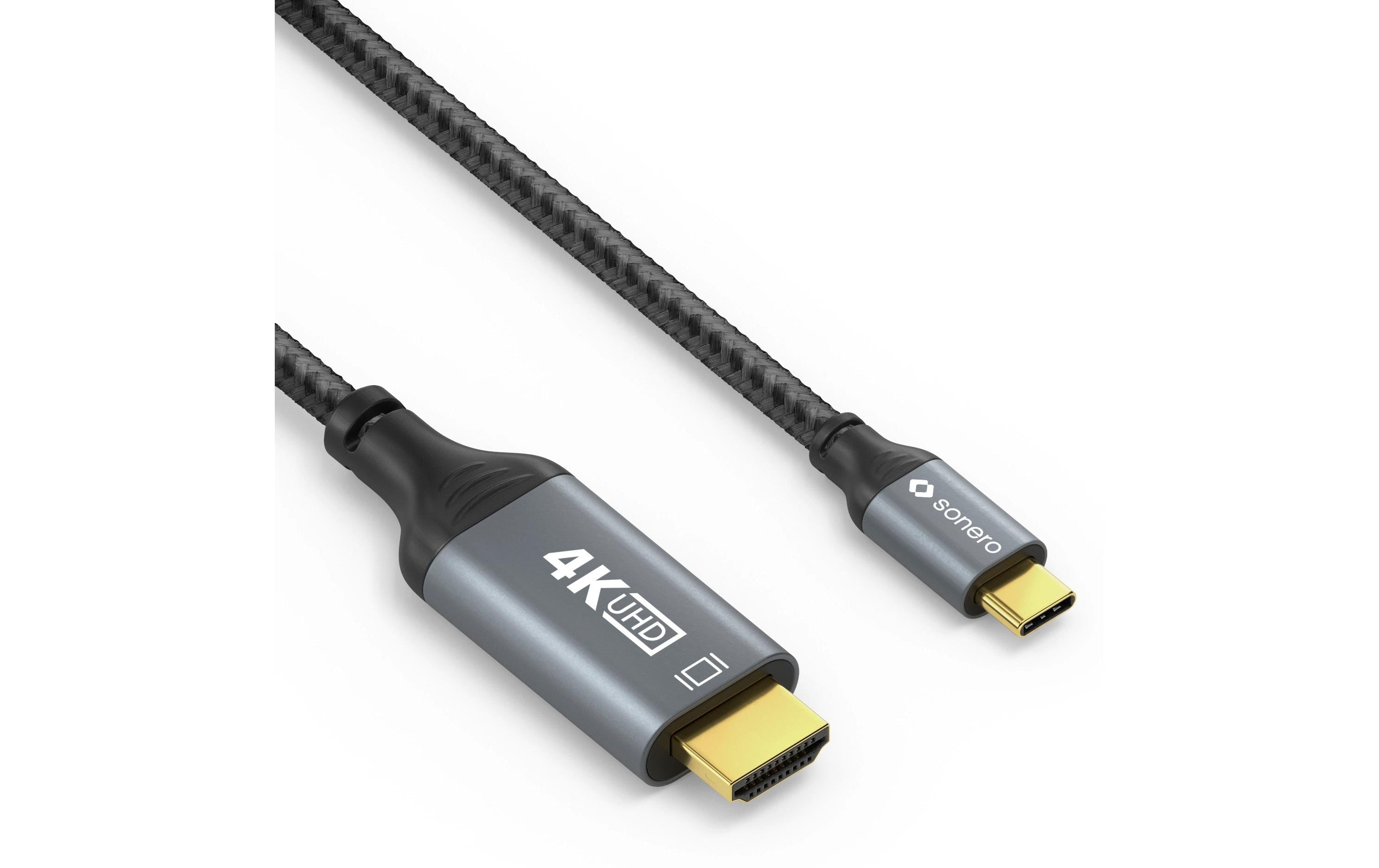 Sonero USB-C - HDMI Kabel, 1.0m Nylon Mantel, 4K/60Hz