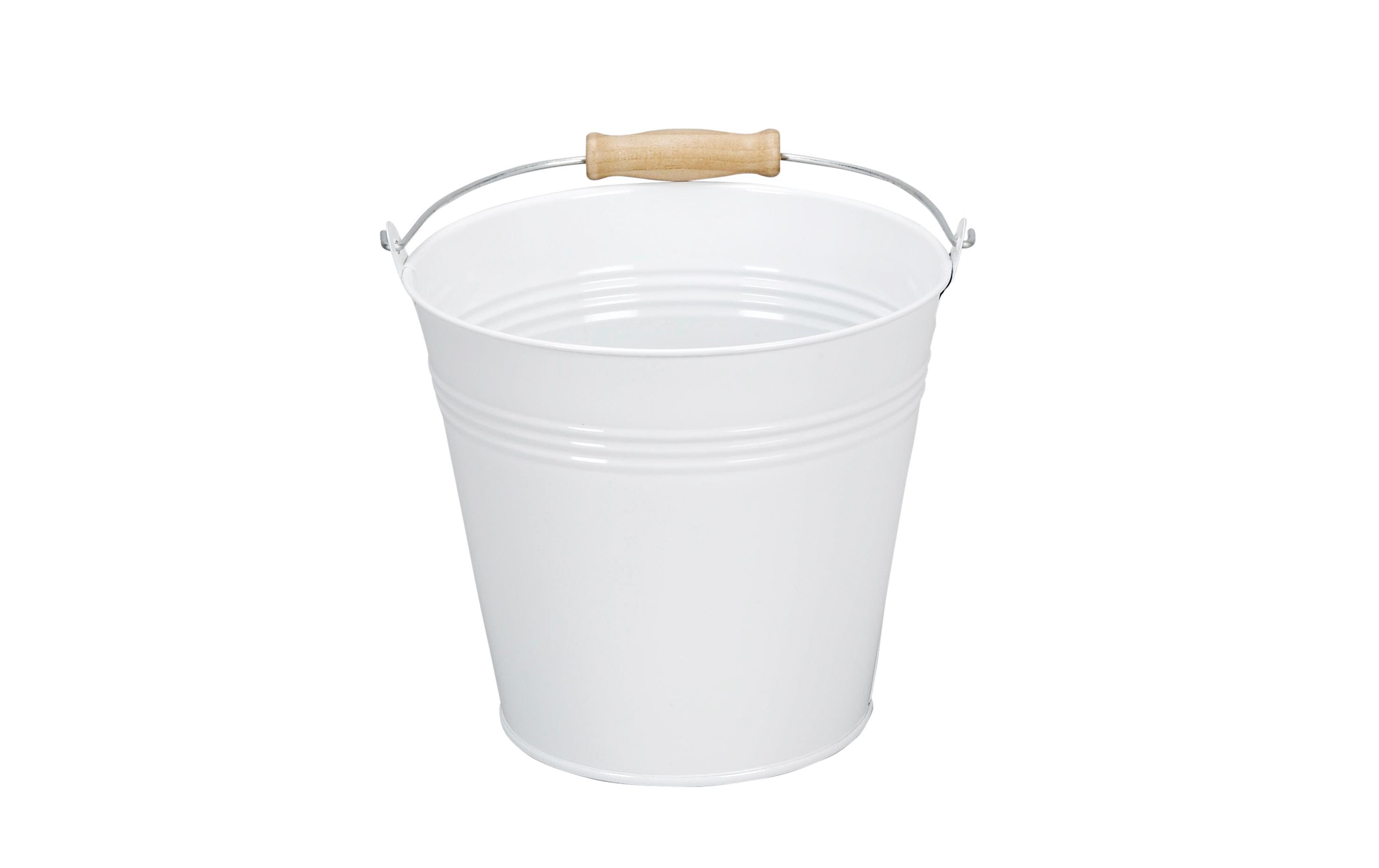 COCON Eimer, weiss, Eisen 16x14.5cm