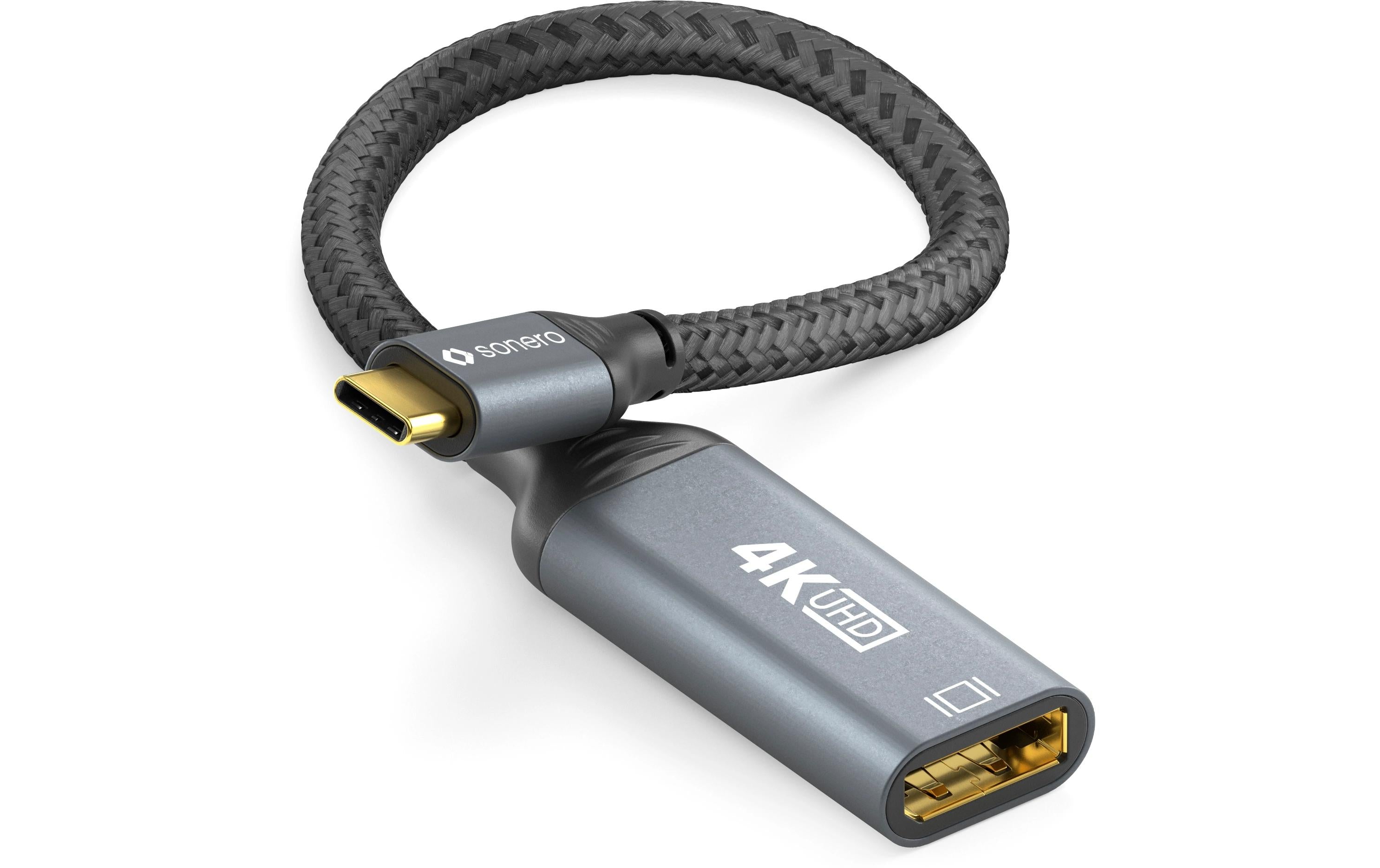 Sonero USB-C - Displayport Adapter Nylon Mantel, 4K/60Hz