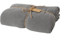 Esmée Tagesdecke Musselin, Dunkelgrau 220x240 cm, 100% Baumwolle, waschbar 40Grad