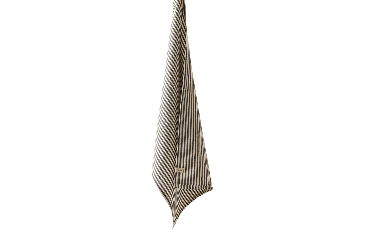 Esmée Küchentuch Louis, Grau-Weiss, Baumwoll-Leinenmix, 45x70 cm, waschbar