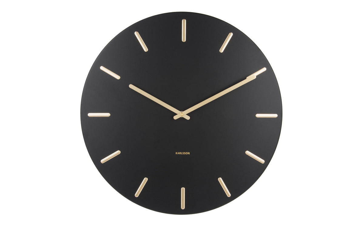 KARLSSON Wanduhr Charm 45x3.5cm, exkl. 1xAA, Black